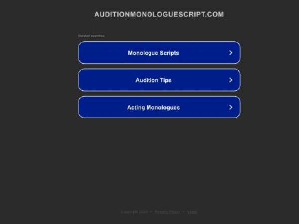 auditionmonologuescript.com